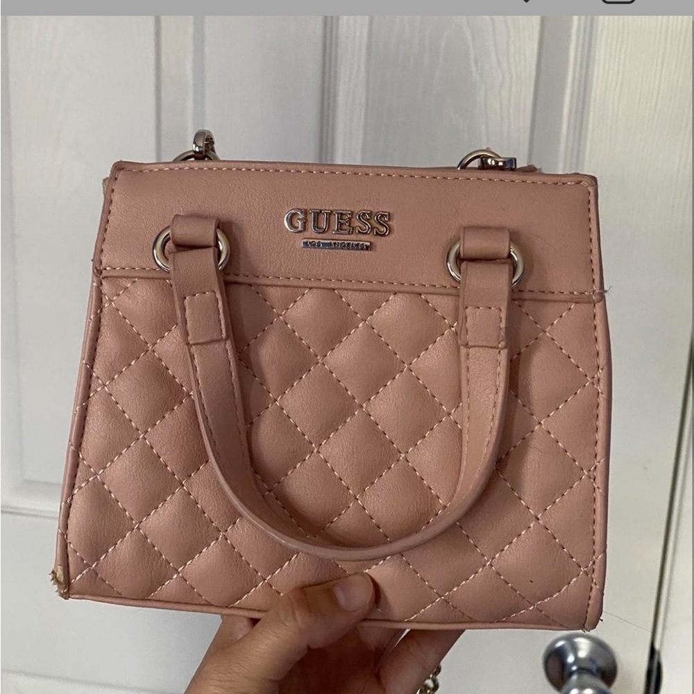 Guess Blush Quilted Tote